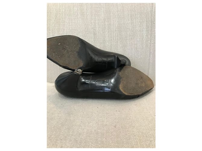 CHANEL Absätze T.EU 37.5 Leder Schwarz - Ansicht 7