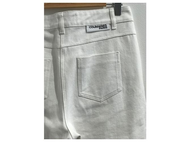COURREGES Jeans T.FR 40 Cotone Bianco - vista 3