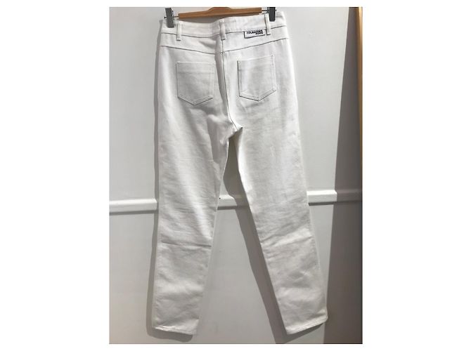 COURREGES Jeans T.FR 40 Cotone Bianco - vista 4