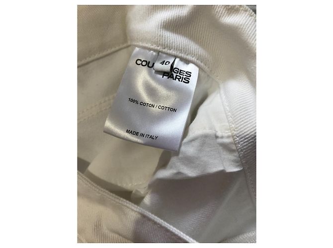 COURREGES Jeans T.FR 40 Cotone Bianco - vista 5