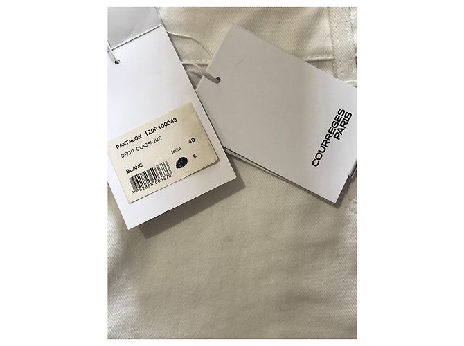 COURREGES Jeans T.FR 40 Cotone Bianco - vista 6