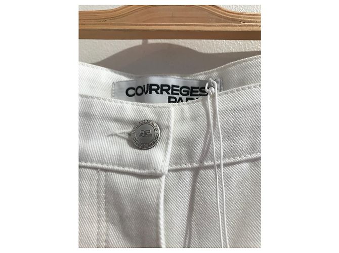 COURREGES Jeans T.FR 40 Cotone Bianco - vista 7