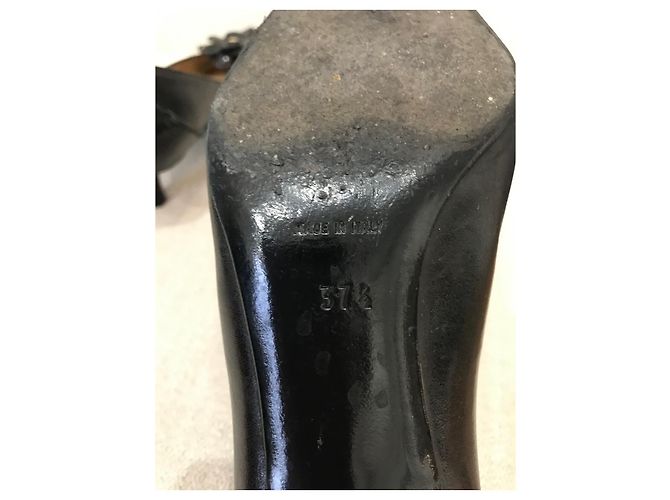 CHANEL Absätze T.EU 37.5 Leder Schwarz - Ansicht 10