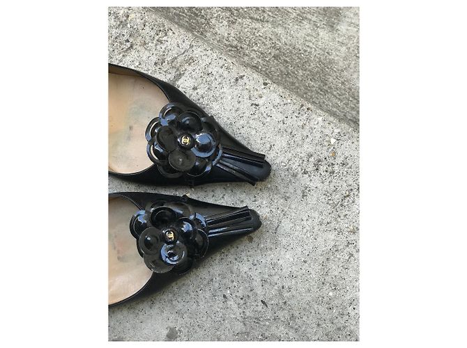 CHANEL Absätze T.EU 37.5 Leder Schwarz - Ansicht 11