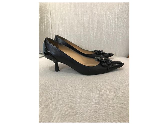 CHANEL Absätze T.EU 37.5 Leder Schwarz - Ansicht 2