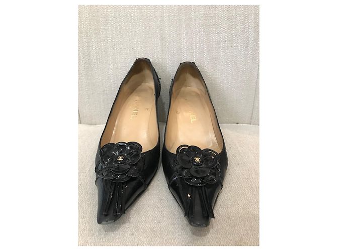 CHANEL Absätze T.EU 37.5 Leder Schwarz - Ansicht 5