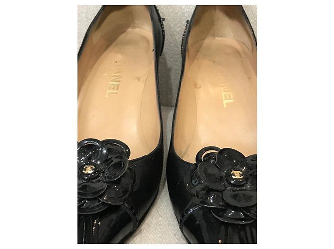 CHANEL Absätze T.EU 37.5 Leder Schwarz - Ansicht 7