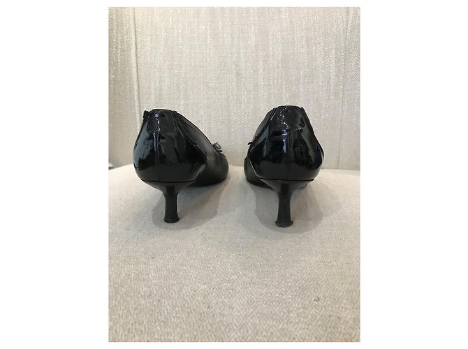 CHANEL Absätze T.EU 37.5 Leder Schwarz - Ansicht 8