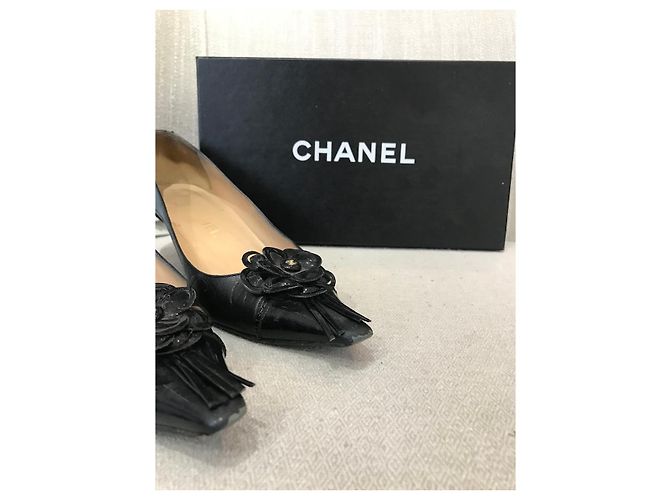 CHANEL Absätze T.EU 37.5 Leder Schwarz - Ansicht 9