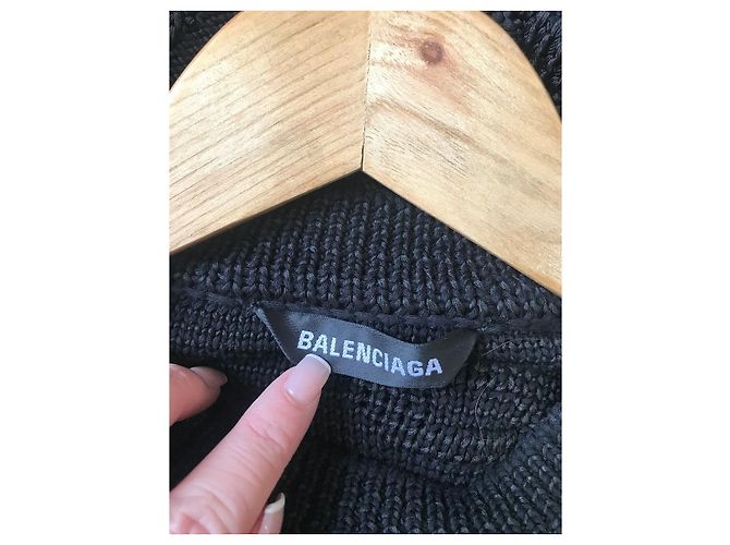 BALENCIAGA Strick T.International XS Viskose Schwarz - Ansicht 4