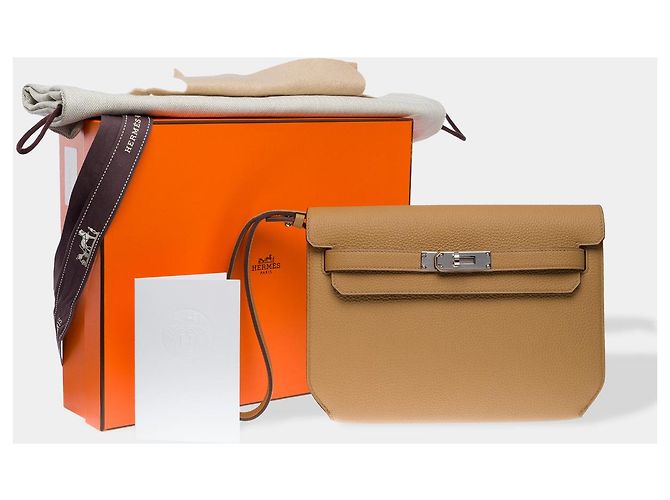 Hermès Borsa HERMES Kelly Depeches in Pelle Beige - 102483 - vista 2