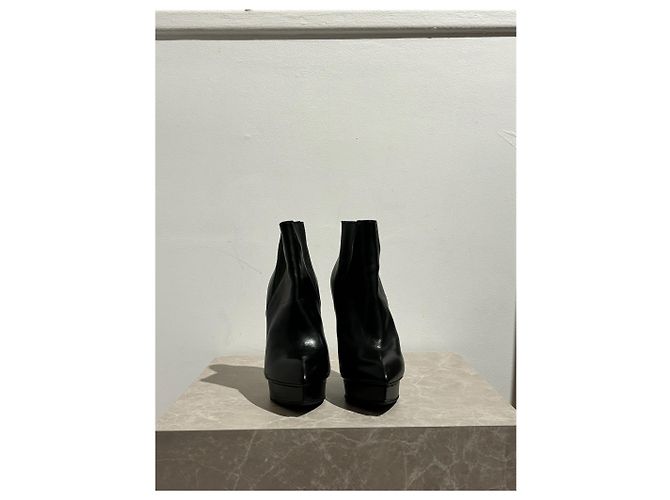 SAINT LAURENT Stivaletti T.EU 37.5 Pelle Nero - vista 2