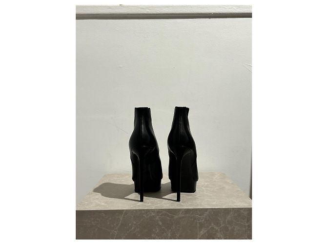 SAINT LAURENT Stivaletti T.EU 37.5 Pelle Nero - vista 3