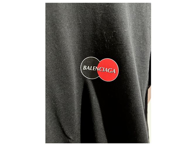 BALENCIAGA Tops T.International M Algodón Negro - vista 3