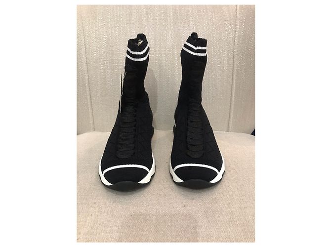 FENDI Trainer T.EU 35 Stoff Schwarz - Ansicht 2