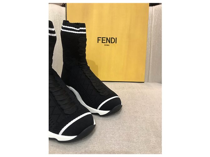 FENDI Trainer T.EU 35 Stoff Schwarz - Ansicht 7