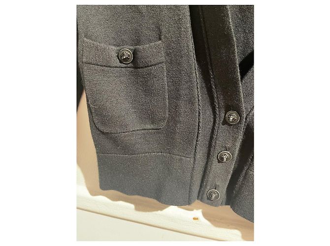 CHANEL Strickwaren T.International S Wolle Schwarz - Ansicht 2