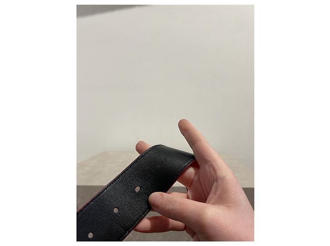 LOUIS VUITTON Belts T.cm 100 Leather Red - view 6