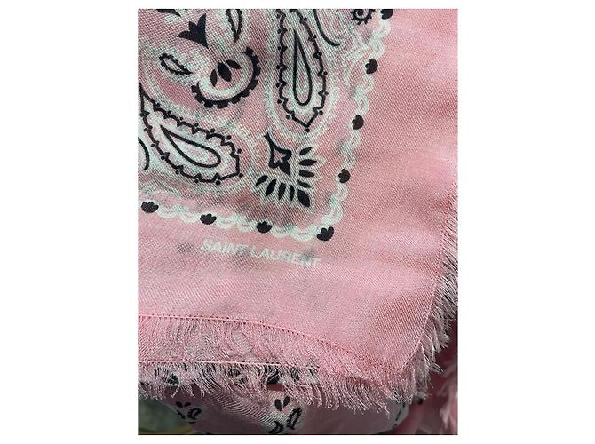 Sciarpe SAINT LAURENT T. Sintetico Rosa - vista 7