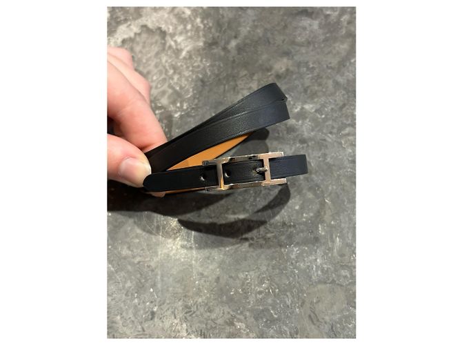 Hermès Bracciali HERMES T. Pelle Nero - vista 2