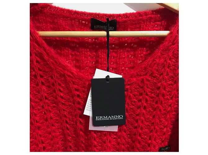 ERMANNO SCERVINO Strick T.IT 40 Wolle Rot - Ansicht 4