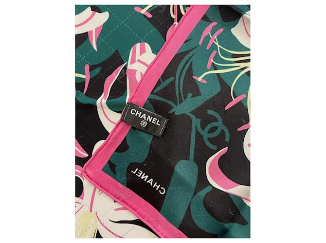 CHANEL Schals T. Seide Grün - Ansicht 5