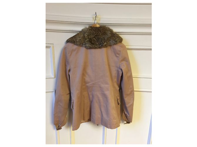 JOSEPH Cappotti T.FR 36 Pelliccia Beige - vista 4
