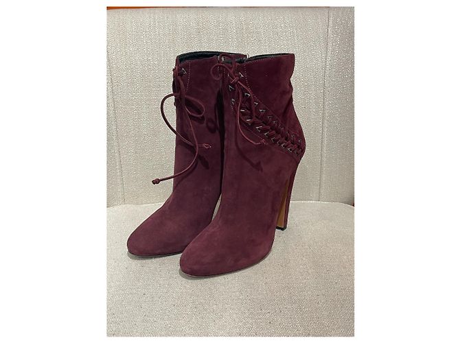 Alaïa Stivaletti ALAIA T.EU 38.5 Camoscio Bordò - vista 3