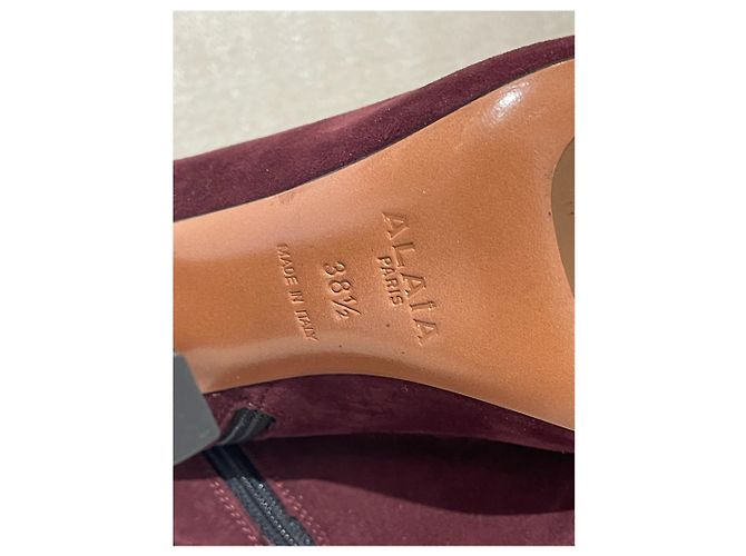 Alaïa Stivaletti ALAIA T.EU 38.5 Camoscio Bordò - vista 6