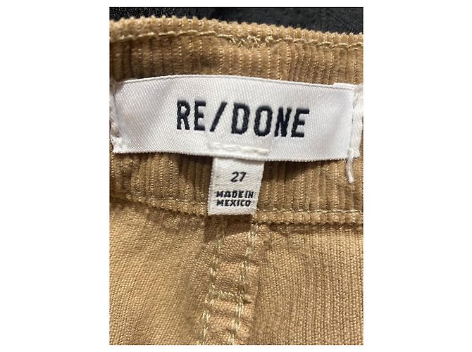 RE/DONE Jeans T.US 27 Cotone Beige - vista 5