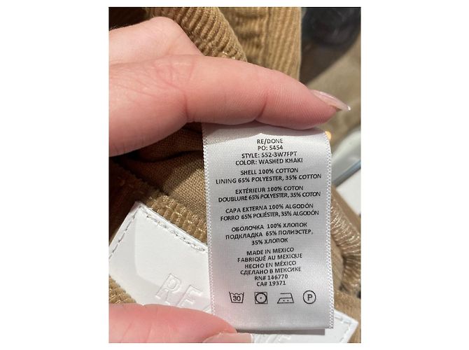 RE/DONE Jeans T.US 27 Cotone Beige - vista 6