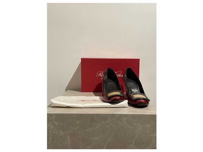 ROGER VIVIER Absätze T.EU 39.5 Leder Bordeaux - Ansicht 8