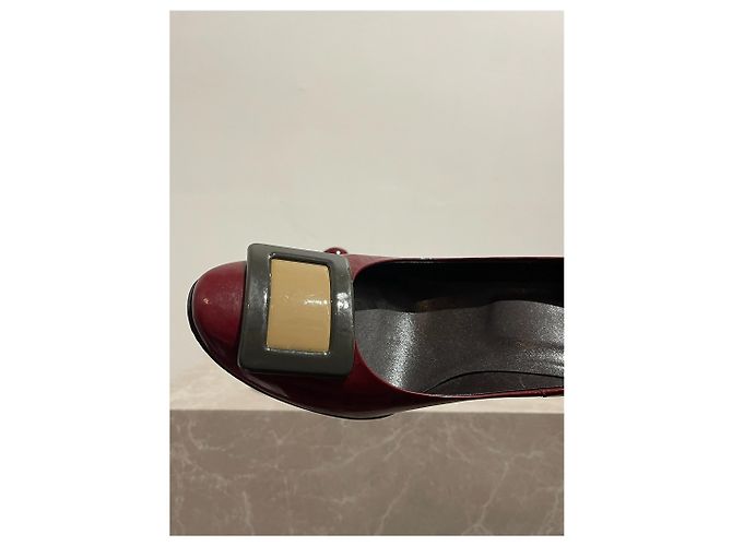 ROGER VIVIER Absätze T.EU 39.5 Leder Bordeaux - Ansicht 9