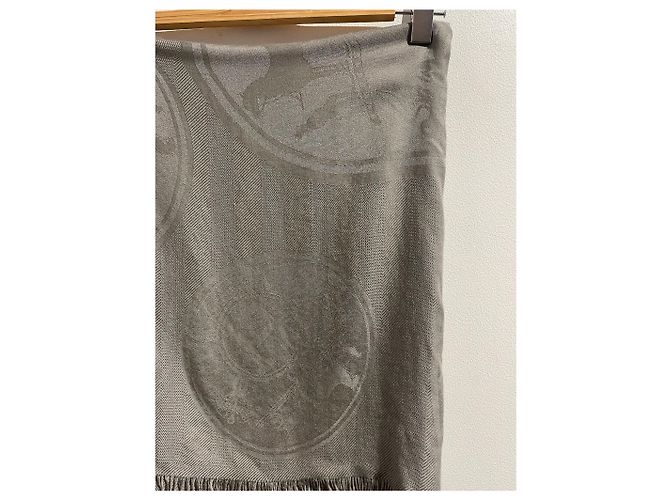 Hermès Bufandas HERMES T. Cachemira Gris - vista 2