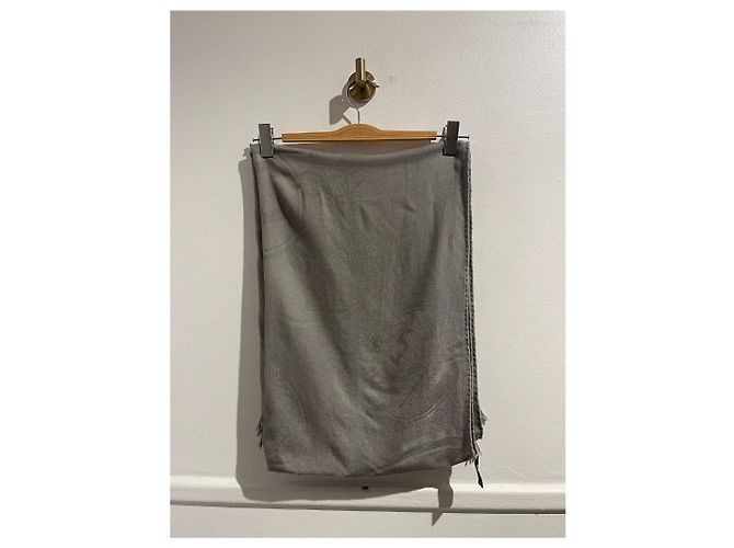 Hermès Bufandas HERMES T. Cachemira Gris - vista 3