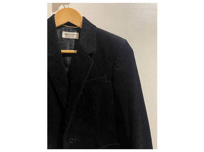 SAINT LAURENT Jacken T.International S Samt Schwarz - Ansicht 2