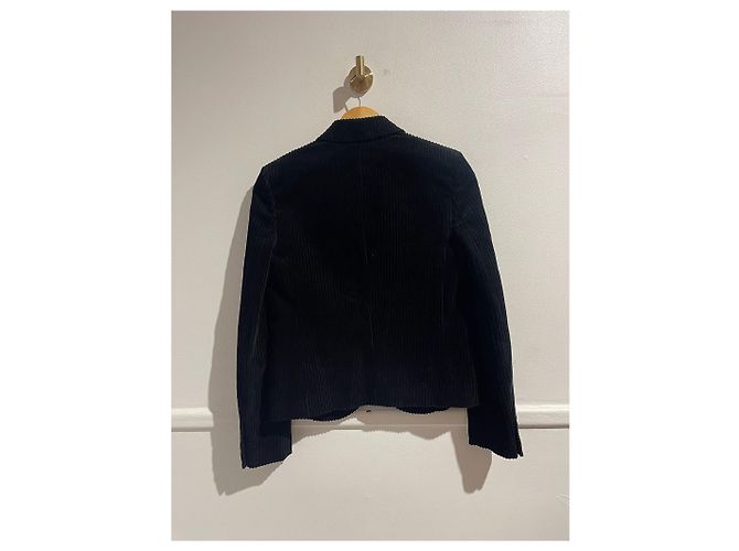SAINT LAURENT Jacken T.International S Samt Schwarz - Ansicht 3