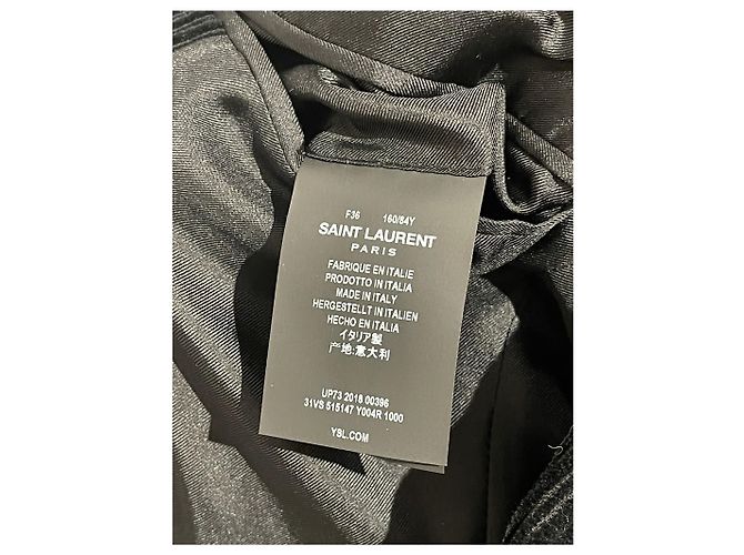 SAINT LAURENT Jacken T.International S Samt Schwarz - Ansicht 4