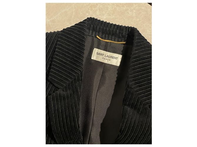 SAINT LAURENT Jacken T.International S Samt Schwarz - Ansicht 6