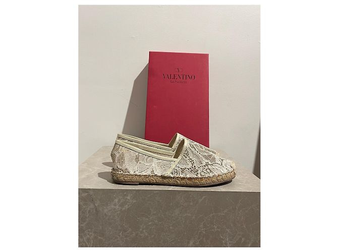 Espadrillas Valentino T.EU 37 Tessuto Bianco - vista 7