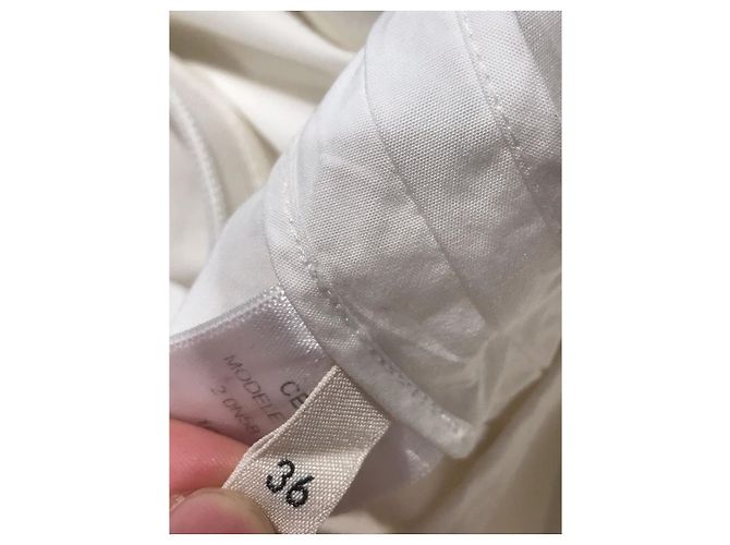 Céline CELINE Tops T.International S Algodón Blanco - vista 4