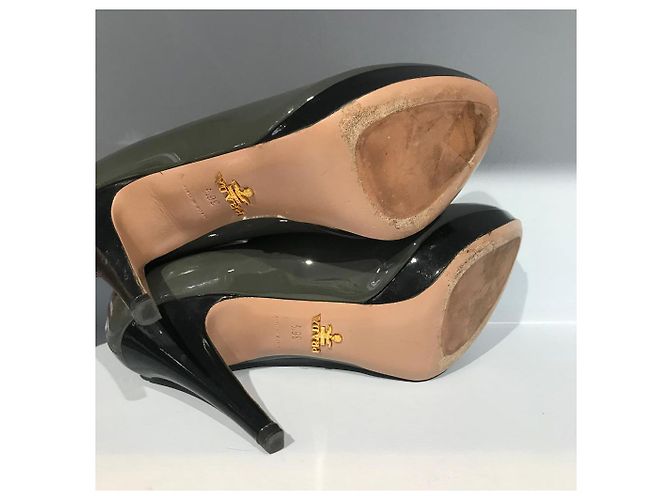 PRADA Absätze T.EU 36.5 Lackleder Grau - Ansicht 5