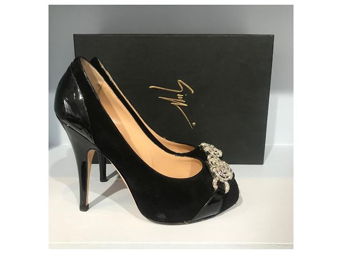 GIUSEPPE ZANOTTI Tacchi T.EU 36 Camoscio Nero - vista 8
