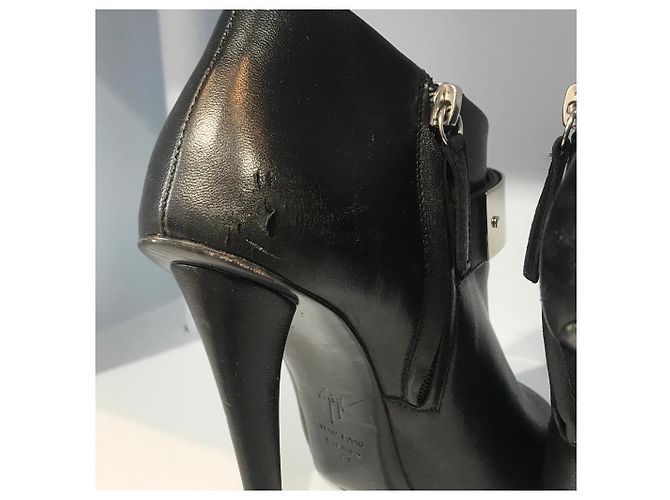 GIUSEPPE ZANOTTI Botines T.EU 37 Cuero Negro - vista 4