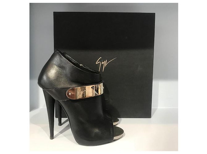 GIUSEPPE ZANOTTI Botines T.EU 37 Cuero Negro - vista 8