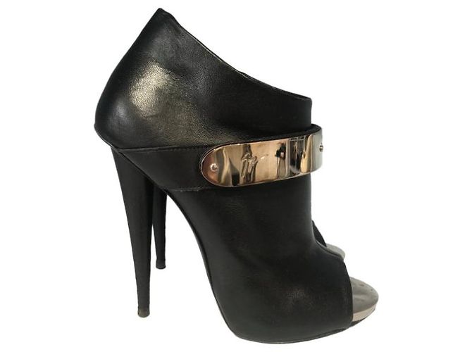 GIUSEPPE ZANOTTI Botines T.EU 37 Cuero Negro - vista 9