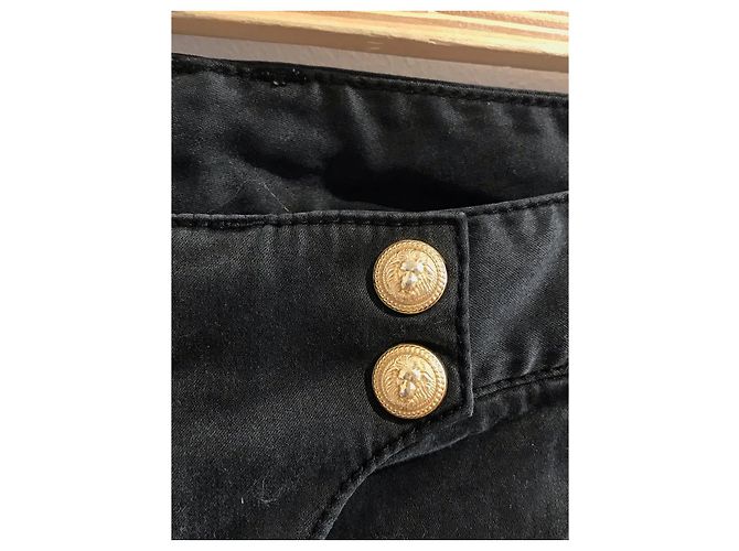 Jeans BALMAIN T.FR 42 Cotone Nero - vista 2