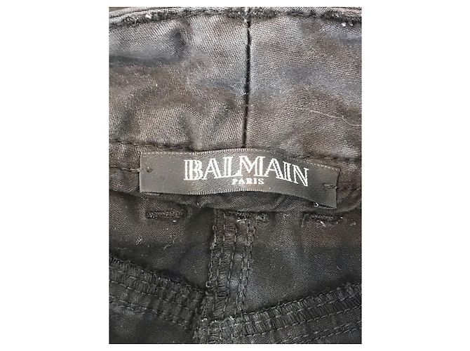 Jeans BALMAIN T.FR 42 Cotone Nero - vista 6