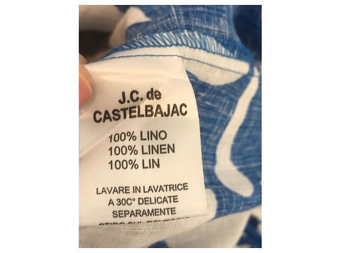 JC DE CASTELBAJAC Monos T.FR 40 Lino Azul - vista 8