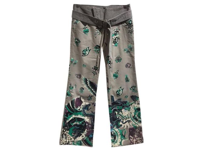 Jeans ROBERTO CAVALLI T.FR 40 Algodón Gris - vista 12